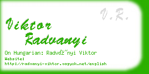 viktor radvanyi business card